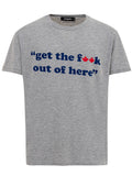Cotton T-Shirt with âGet the f**k..â print Dsquared2
