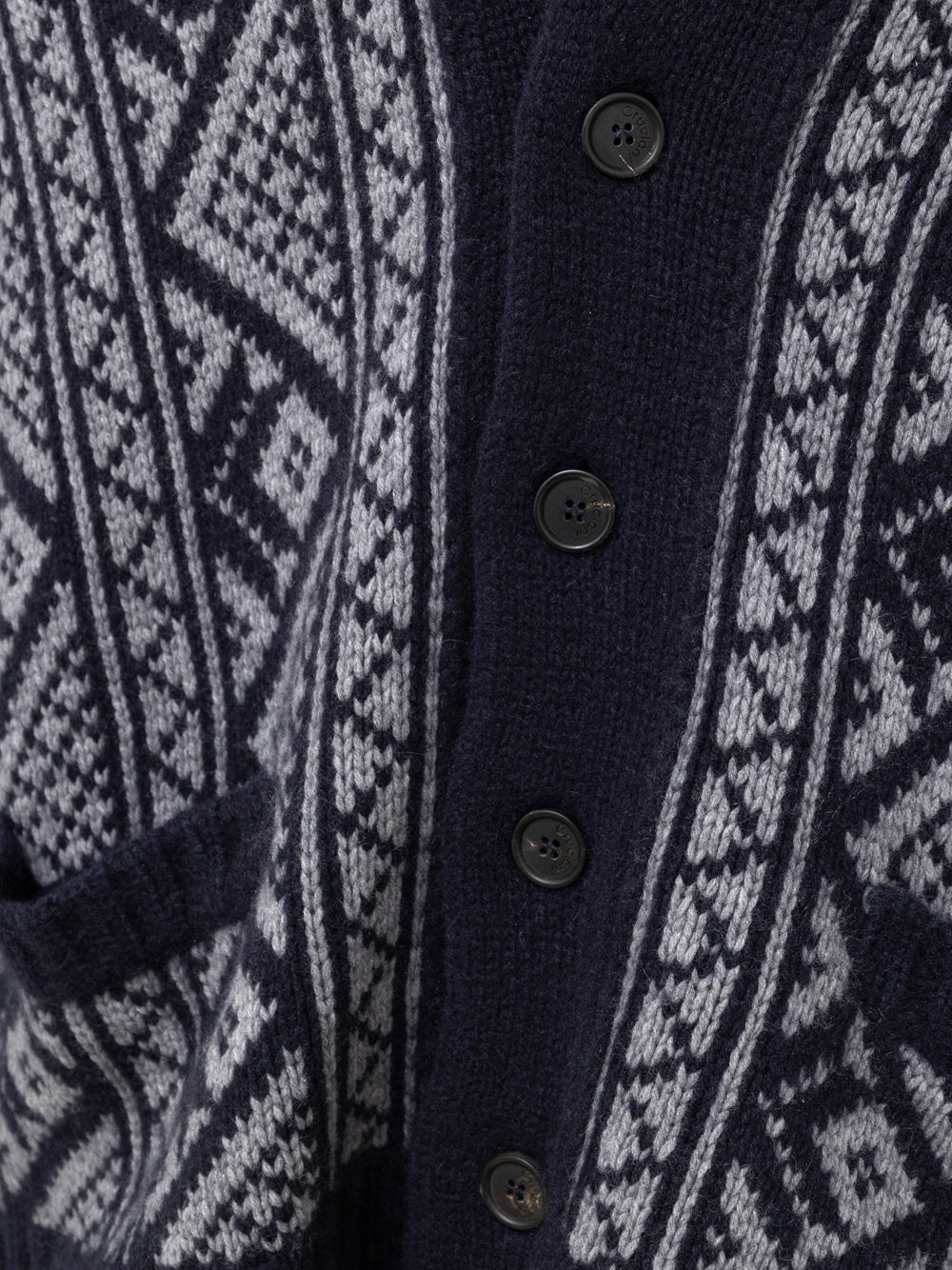Cruciani Blue Cashmere Cardigan.