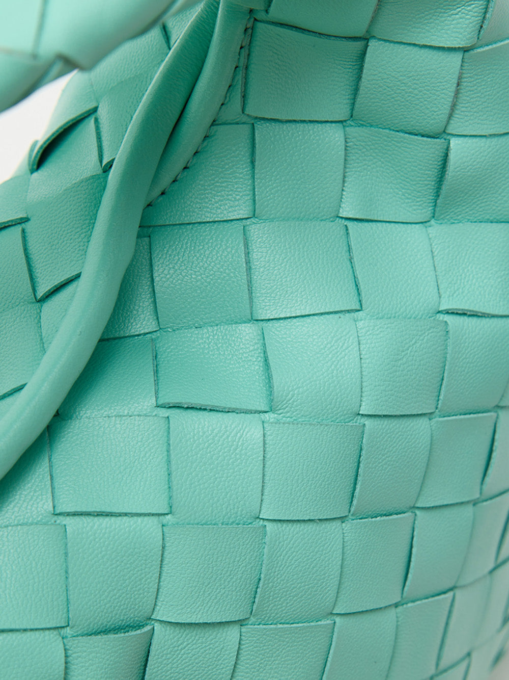 Bottega Veneta Mini Hop Bag in Turquoise Intrecciato Leather Turchese – Siebentaschen