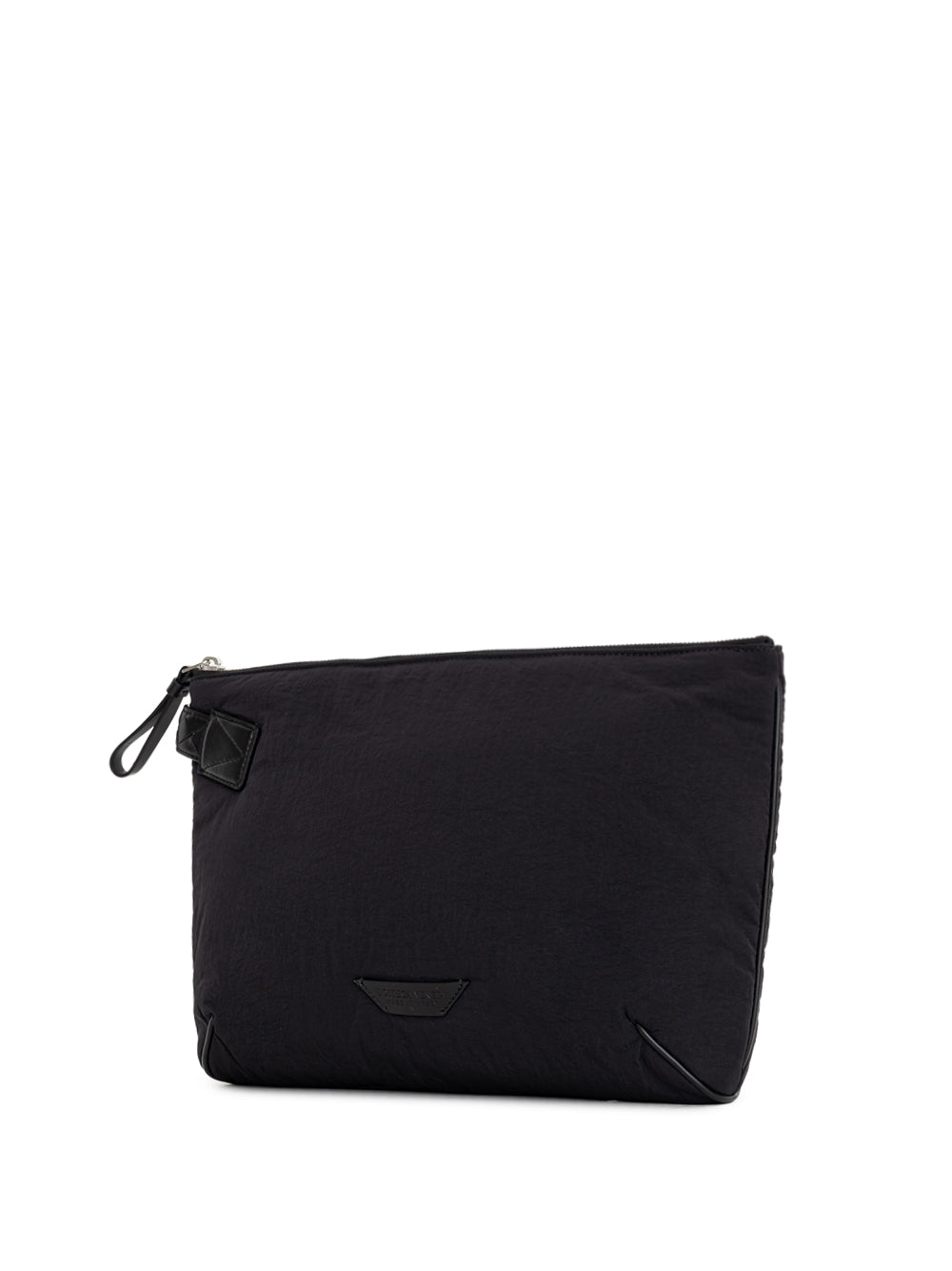 Bottega Veneta Black Nylon Light Paper Clutch